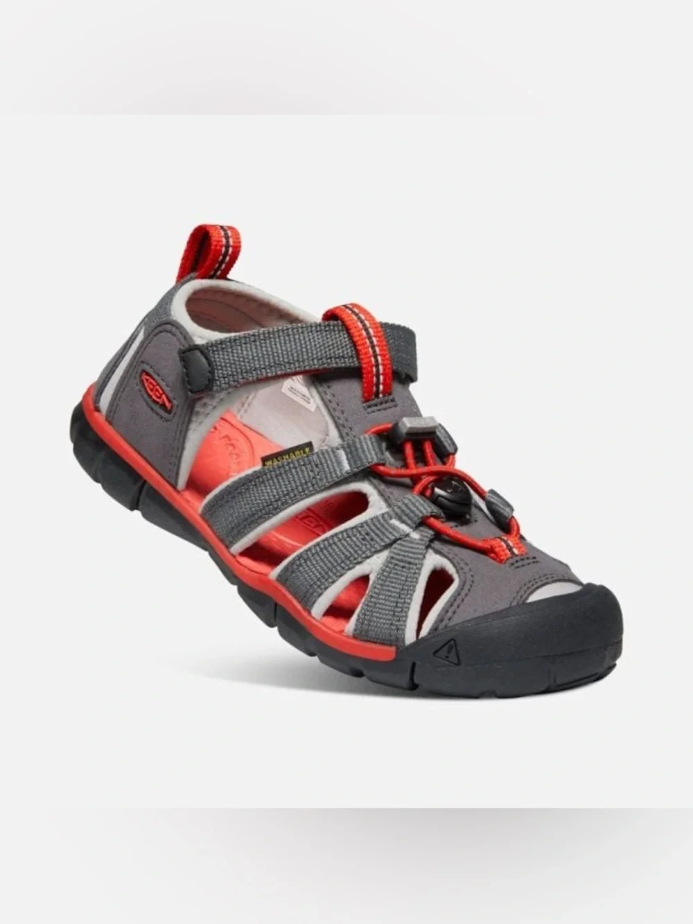 Keen Kids Grey and Red‎ Closed-Toe Outdoor Shoe Sandals Sz-6. NWOB. R